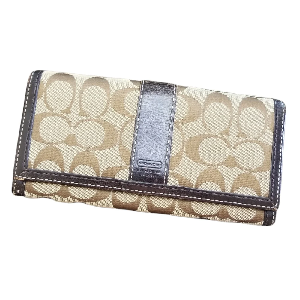 Coach Signature Snap Wallet